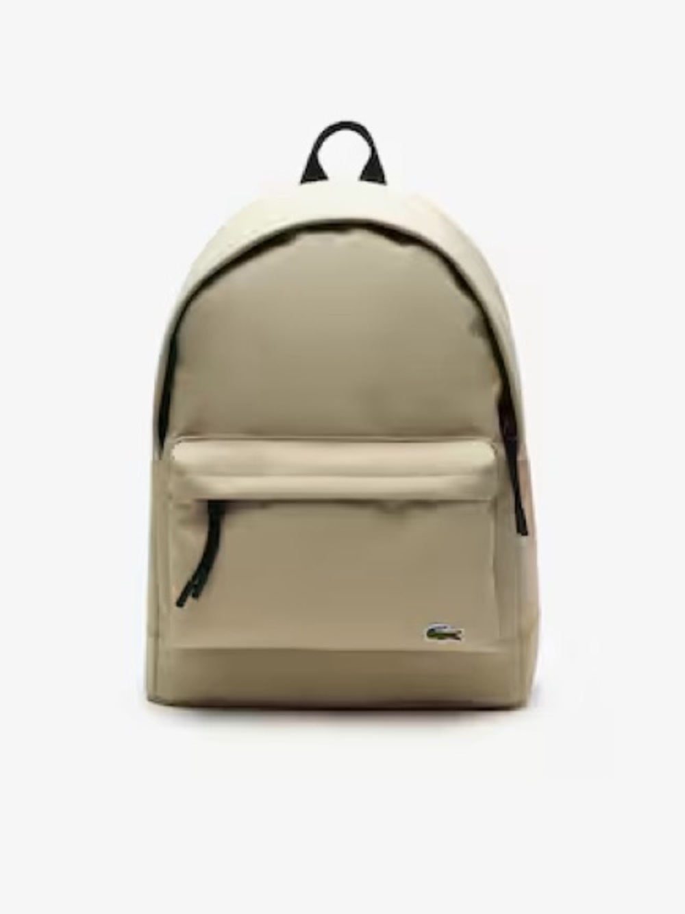 Lacoste Khaki/Tan Backpack with Front Zip Pocket